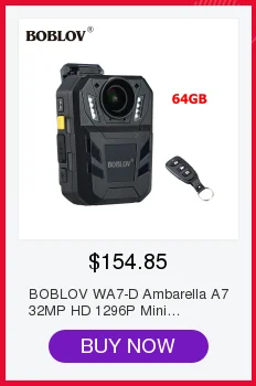 BOBLOV HD66-02, 64 ГБ, HD 1296 P, мини видеокамера, 33 МП, полицейская камера безопасности, камера ночного видения, видео рекордер с ИК-внешним объективом