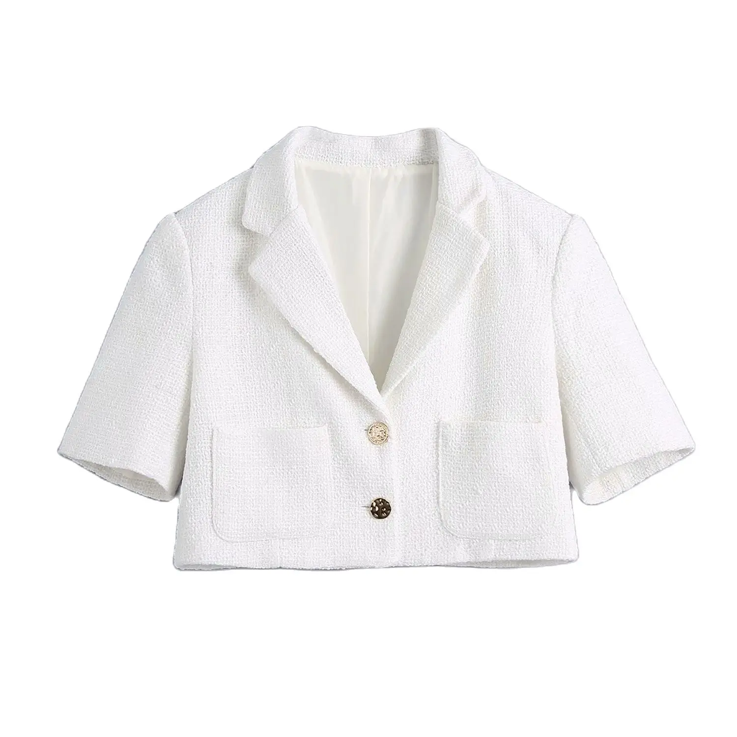 

Lapel Single-breasted Texture Short Casual Women's Suit Sexy Short Chic Western Style Female Coat