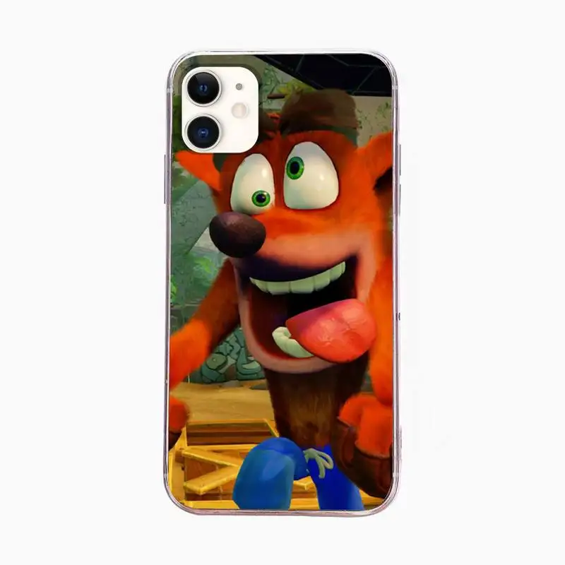 

Hot Game Crash Bandicoot Phone Case For Iphone 5 SE 2020 6 6s 7 8 plus X Xr XS 11 12 Mini Pro Max Transparent Fundas Cover
