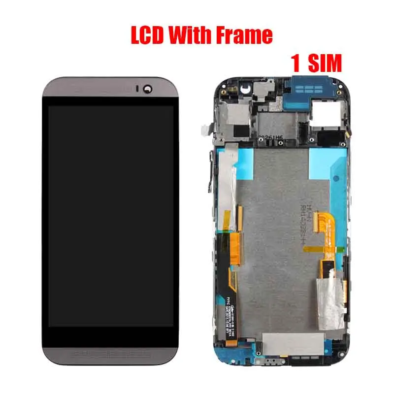 For HTC One M8 LCD screen assembly with front case touch glass 831C Display original Black Red Gold Silver | Мобильные телефоны и