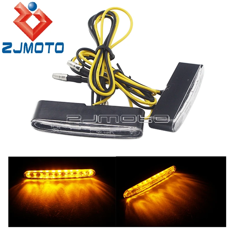 2x мотоцикла 11 шт. светодиодный мини мигалка Minibli в полоску черного цвета