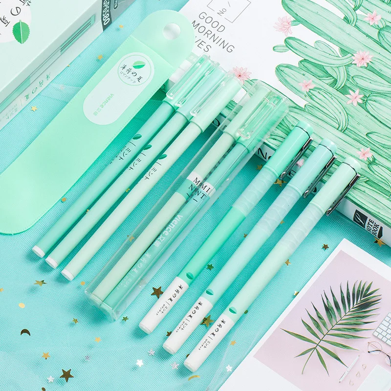 Гелевая ручка серии Vience мятно зеленого цвета простая Новая игла для PDA 0 5/0 38