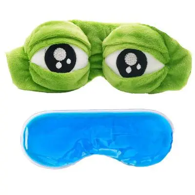 Cartoon Tissue Box Goggles Cover Paper Dispenser Sad Frog Plush Tissues Case Portable Home Office Hanging Napkin Holder | Дом и сад