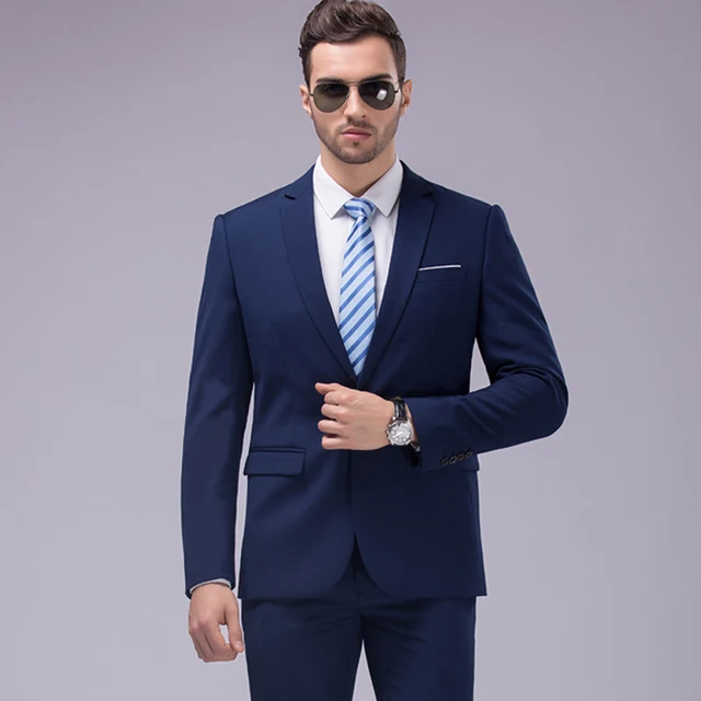 

Blazer Pants Set Brown Men Groom Wedding Dress Suits Business Casual Jacket Coat Trousers 2 Pieces roupa social Costume Homme
