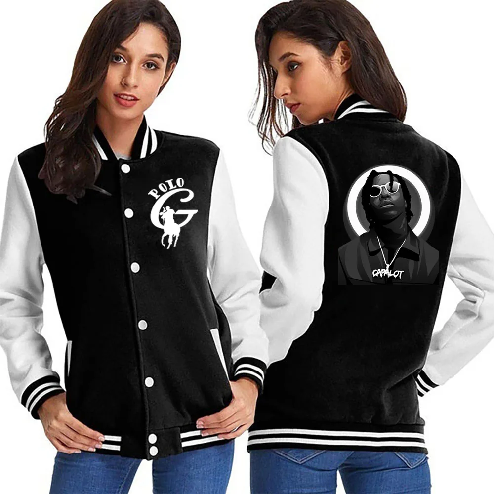 

Модная мужская и женская куртка-поло с принтом G, Повседневная бейсбольная куртка