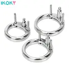 IKOKY удерживающие клетка аксессуары для мужской мастурбации дополнительные кольцо верности для пениса устройства 3 Размеры выбрать мужской пенис замок