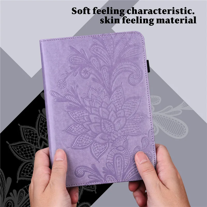 tablet cover for realme pad case 10 4 embossed flower leather wallet flip case for funda realme pad 2021 cover rmp2102 rmp2103 free global shipping