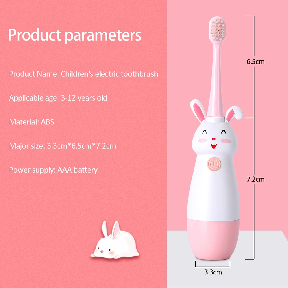 

Children's electric toothbrush, cartoon pattern electric toothbrush, soft head spare toothbrush.