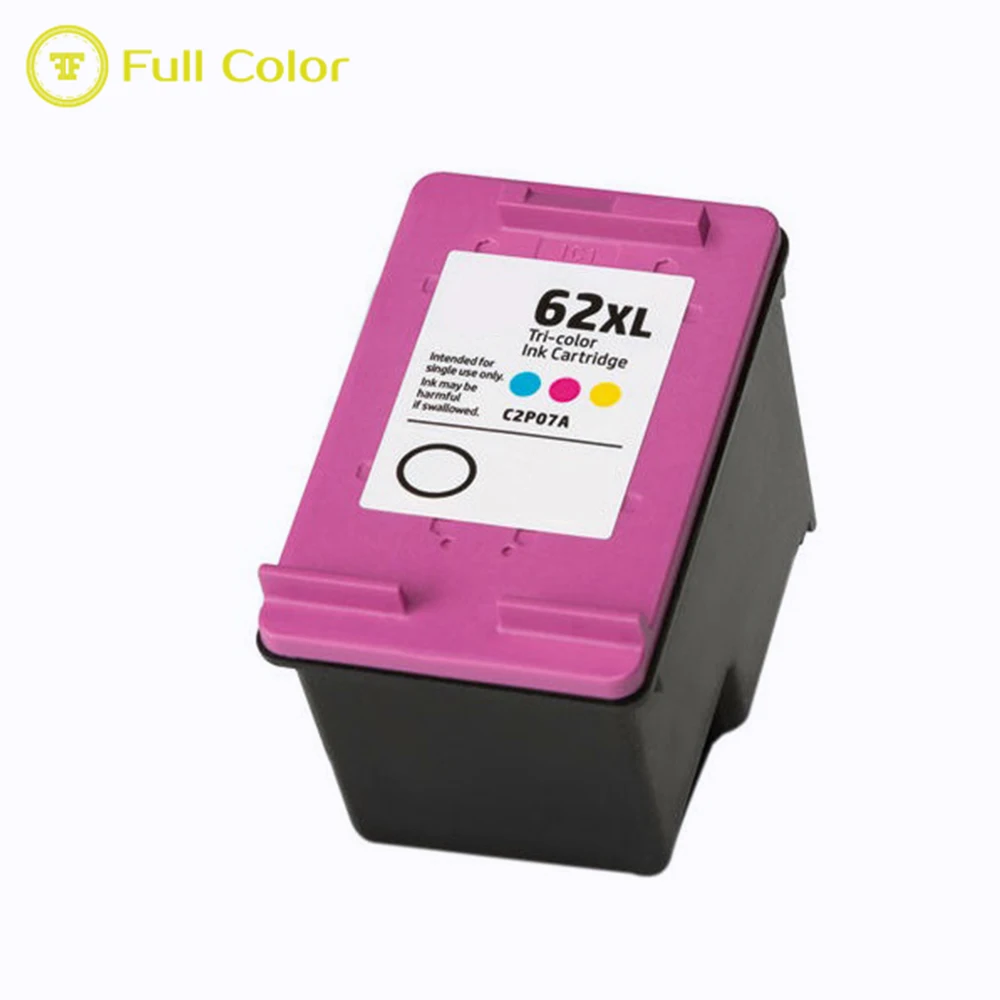 Полноцветный чернильный картридж премиум качества 62 совместимый с принтером hp