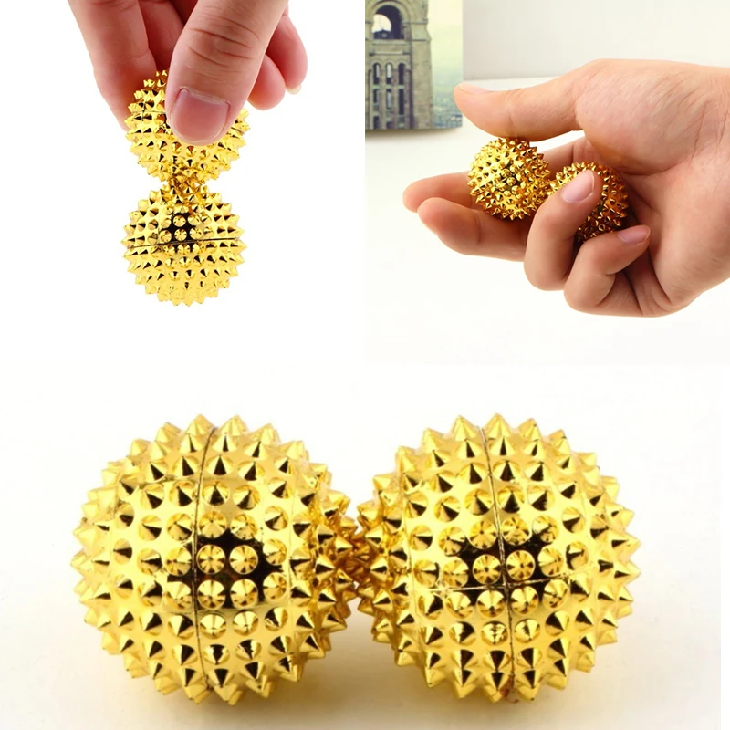 

2PCS Magnetic Stimulation Needle Massage Ring Acupuncture Ball Health Care Massager Finger Massage Ball Relief Massager