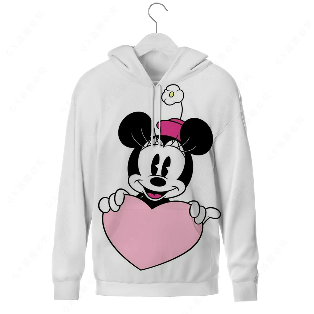 

Disney Mickey Mouse Pullover women's Kawaii leisure Harajuku top print hooded loose sweater long sleeve 2021 autumn winter new