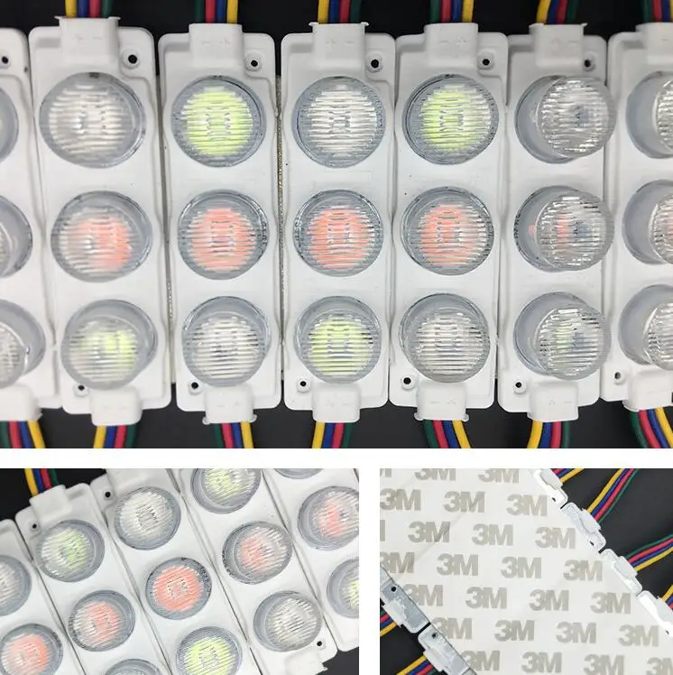 3 Вт DC12V 3led SMD3030 водонепроницаемый светодиодный модуль освещения с объективом