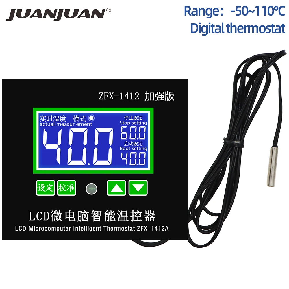 

ZFX-1412 Enhanced Thermostat Temperature Control Thermometer Controller Thermoregulator Microcomputer Temp Control 220V 40%OFF