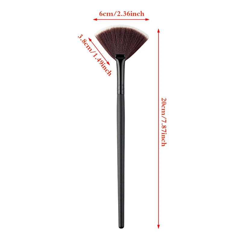 

Slim Fan Shape Powder Concealor Blending Finishing Highlighter Highlighting Makeup Brush Nail Art Brush Makeup Tool