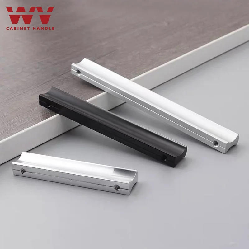 Рукоятки и ручки для кухонного шкафа WV 96 мм 128 черные серебристые дверные мебели