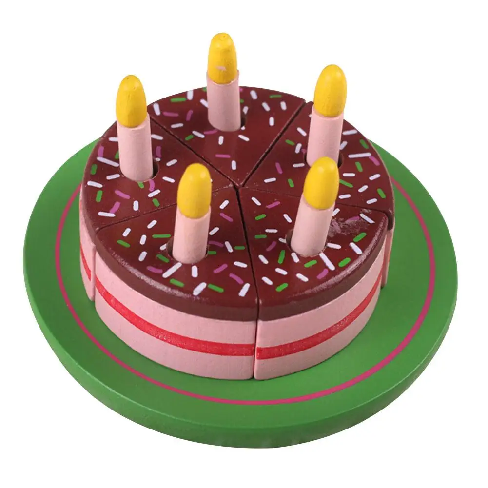 Simulation Wooden Snacks Afternoon Tea Toys Children Play House Kitchen Girls Educational Exquisite Birthday Gift | Игрушки и хобби