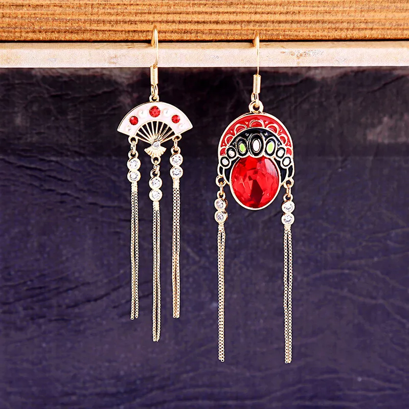 Женские серьги-подвески из цинкового сплава с имитацией жемчуга и маской