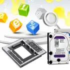 2nd HDD Caddy 12,7 мм SATA 3,0 2,5 HD SSD жесткий диск HDD Чехолкоробкакорпус для ноутбука CD-ROM адаптер