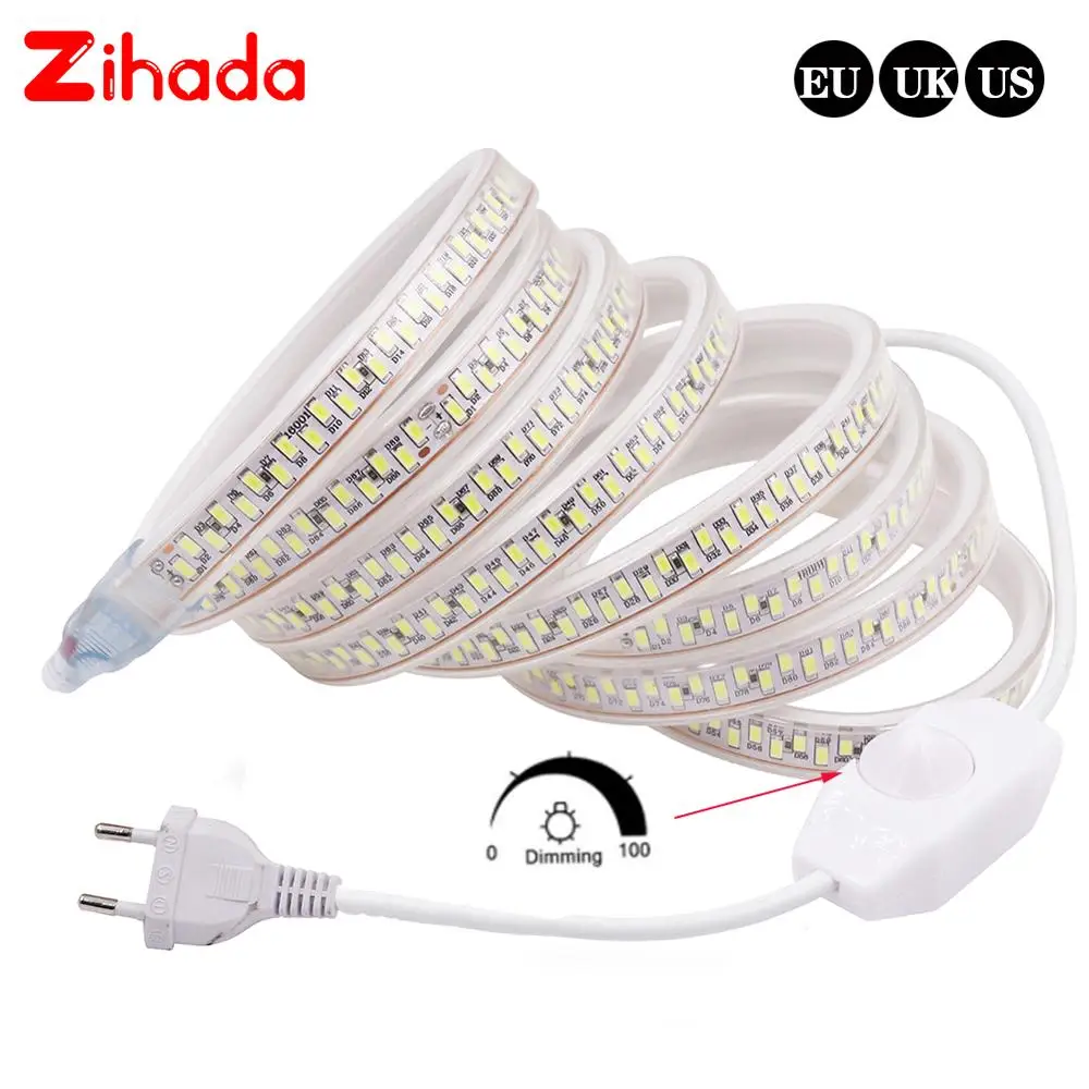110 В 220 SMD 5630 диммируемая Светодиодная лента уличная водонепроницаемая