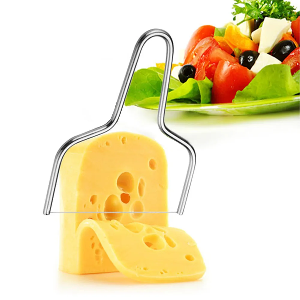 

Stainless Steel Cheese Slicer Butter Cheese Cutting Board Wire Cutter DIY Baking Tool