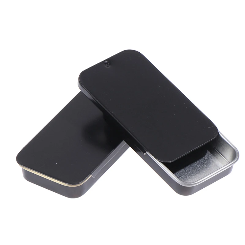 2 шт. жестяная миниатюрная металлическая коробка слайд кейс для хранения