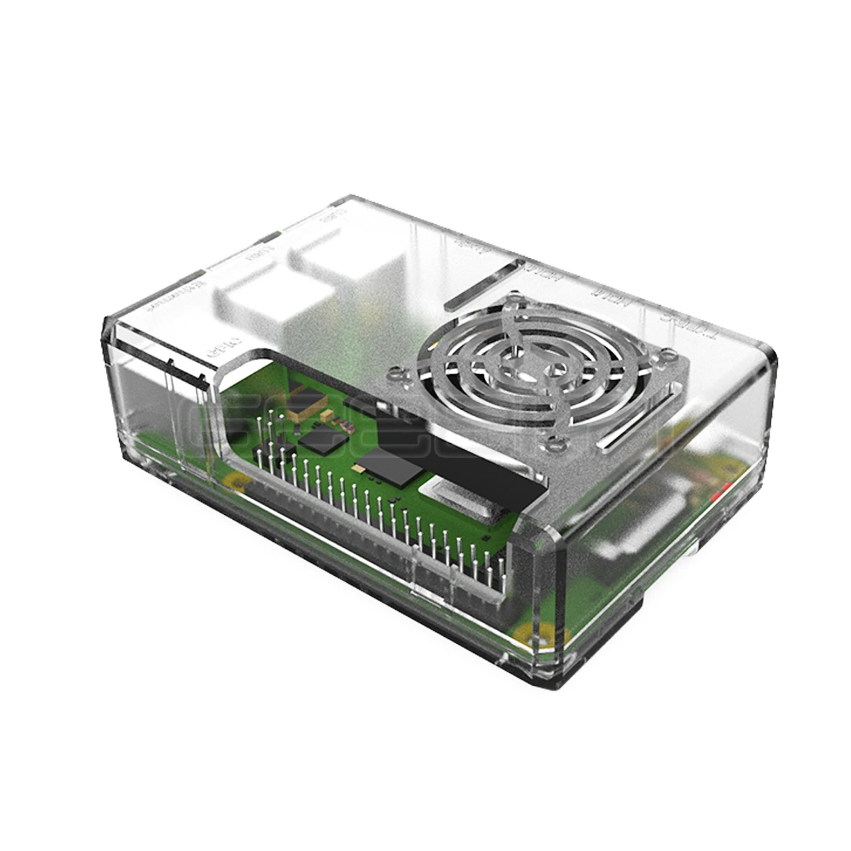 Черный/прозрачный чехол GeeekPi из АБС пластика Корпус Корпуса для Raspberry Pi 4 с