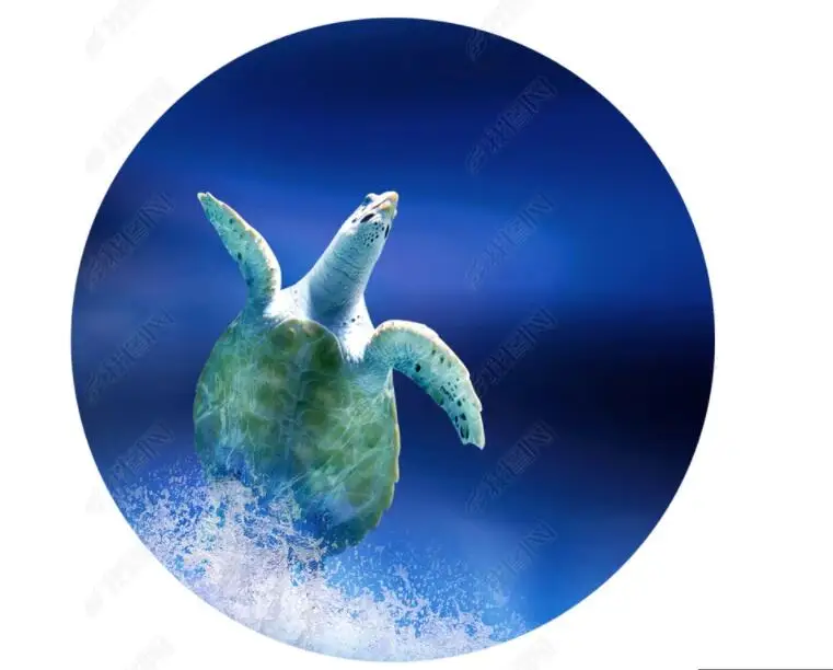 

3d pvc flooring custom Self-adhesive vinyl wallpaper Dolphin rushing out of the water room decor photo wallpaper for walls 3d