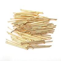 pa100 e 100pcs test probe spring brass gold plated for testing circuit board electronic instrument tool length about 33 35mm