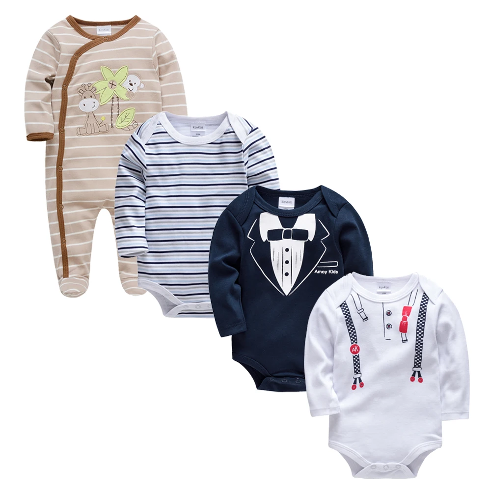 Комплект одежды из 4 предметов для маленьких девочек roupas de bebe Одежда хлопка с