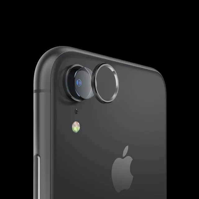 black glass Камера металлическое кольцо Стекло протектор для iphone XR закаленные линзы пленка+ задняя крышка чехол Защита экрана для iphone XR аксессуары - Цвет: black glass