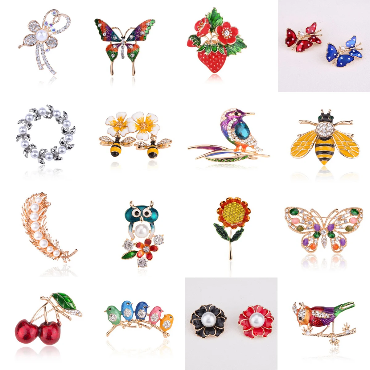 Сплав Фиолетовый Эмаль пирсинг для пупка птица Броши мужские и женские