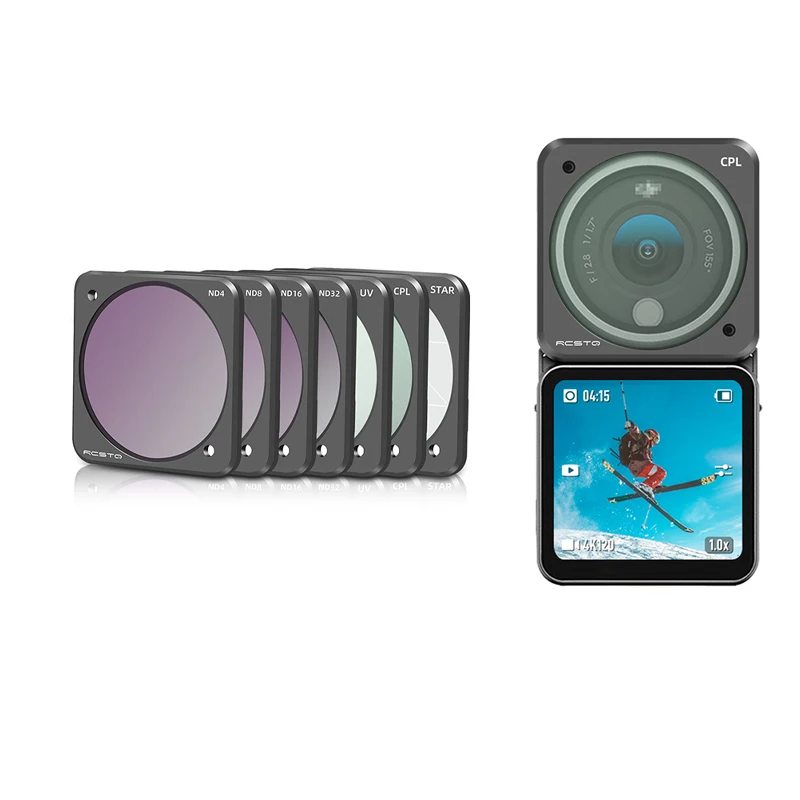 

1 шт. ND4 ND8 ND16 ND32 CPL УФ-фильтр Магнитная Адсорбция для DJI action 2 osmo camra аксессуары