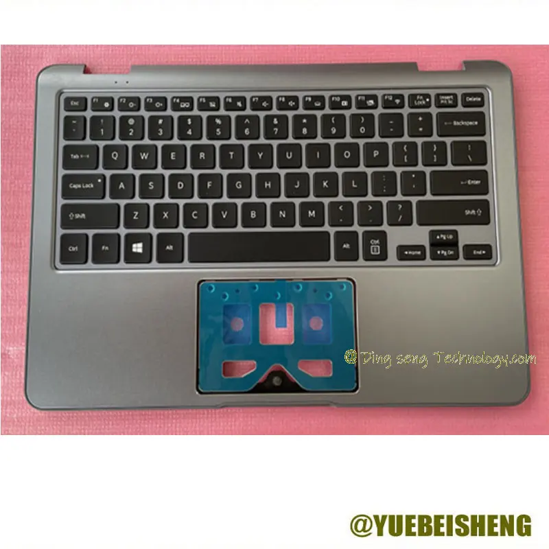 

YUEBEISHENG New for Samsung Notebook 7 Spin 13.3" NP730QAA 730QAA palmrest US keyboard upper cover Backligt