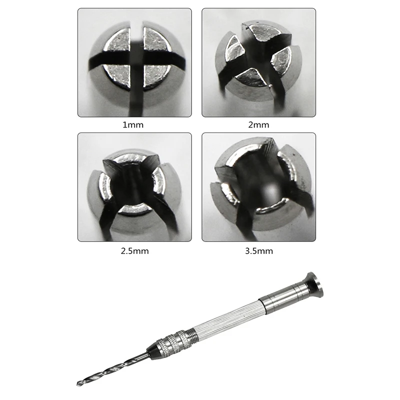 Aluminum Alloy Manual Drilling Mini Drill Bit Wenwan Model Woodworking Nuclear Carving Eye Drilling Simple Hand Drill Tools h4 - Цвет: I dirll handle