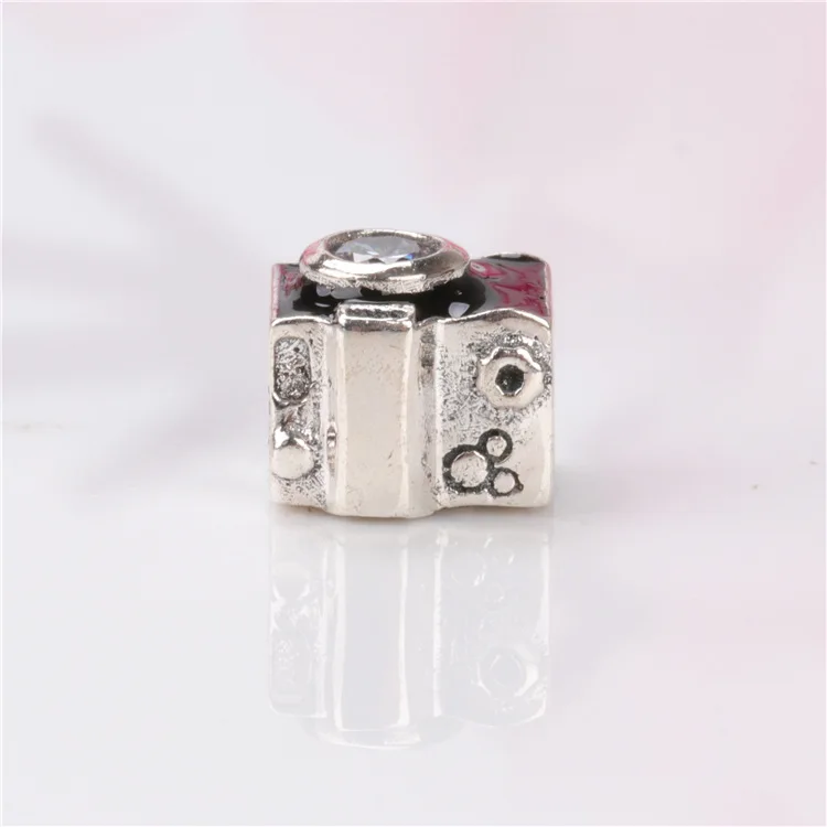 

Authentic S925 sterling silver nostalgic camera beads Fit Original Charms Bracelet Necklace DIY Jewelry Making
