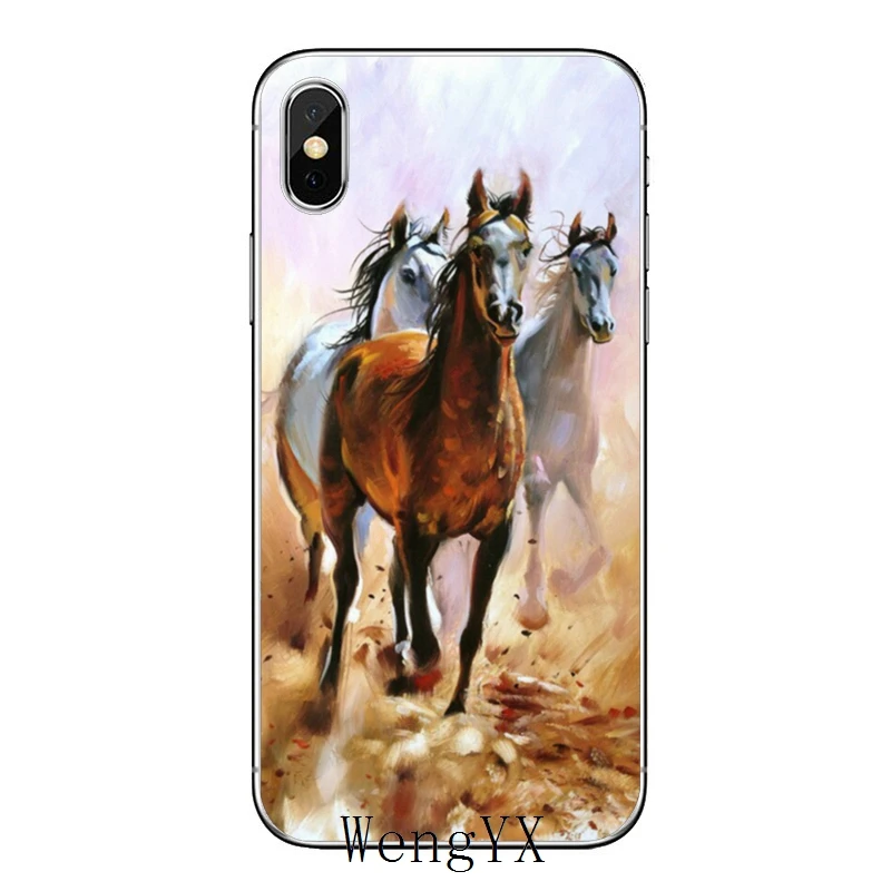 Акварельный рисунок лошади для iPhone 11 pro XR X XS Max 8 7 6s plus SE 5s 5c iPod Touch 5 6 Чехол|Бамперы| |