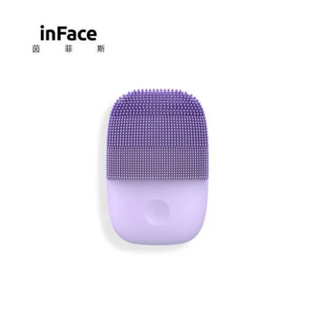 Фиолетовый Xiaomi inFace электрическая глубокая Чистящая Щетка массажная Соник для мытья лица водонепроницаемый силиконовый очищающий крем для лица C2 - Цвет: Фиолетовый