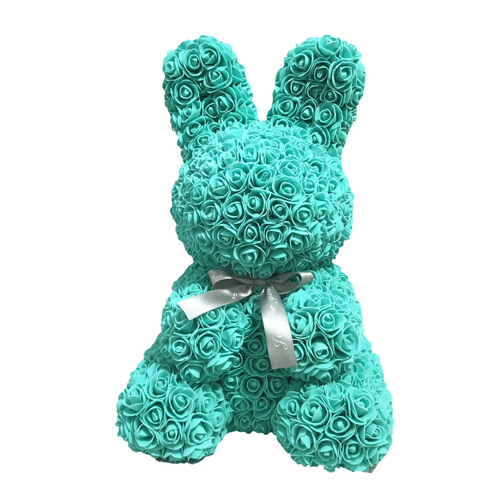 37 см Искусственный Кролик в форме розы кролик животного цветок на День святого