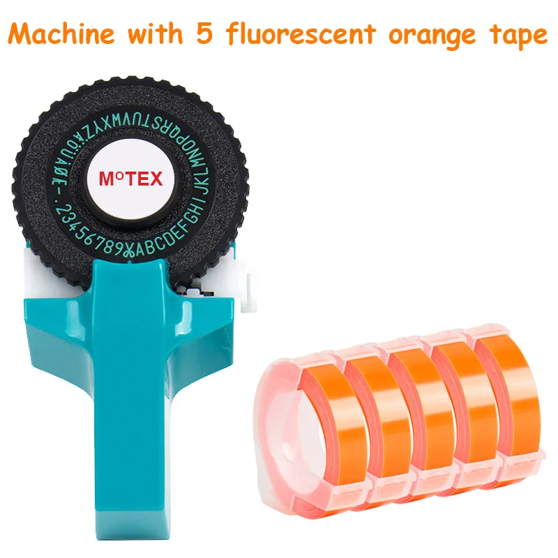 Небесно-Голубой MoTex E101 принтер мини DIY Ручная Совместимость для dymo 3D тиснение ручная лента ручная машинка надпись машина - Цвет: machine add 5 tape