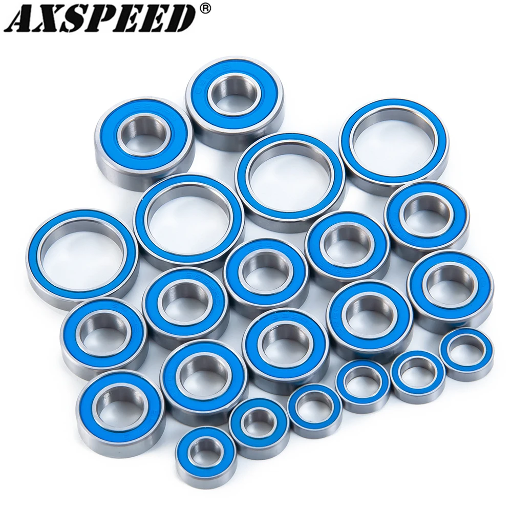 

AXSPEED 22PCS Ball Bearing Kit for 1:8 Arrma 6S, Kraton 6s, Typhon 6s, Senton 6s & Outcast 6s BLX RC Crawler Car Bearing Parts