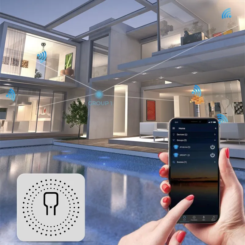 

Умный выключатель с поддержкой Wi-Fi, 10 А