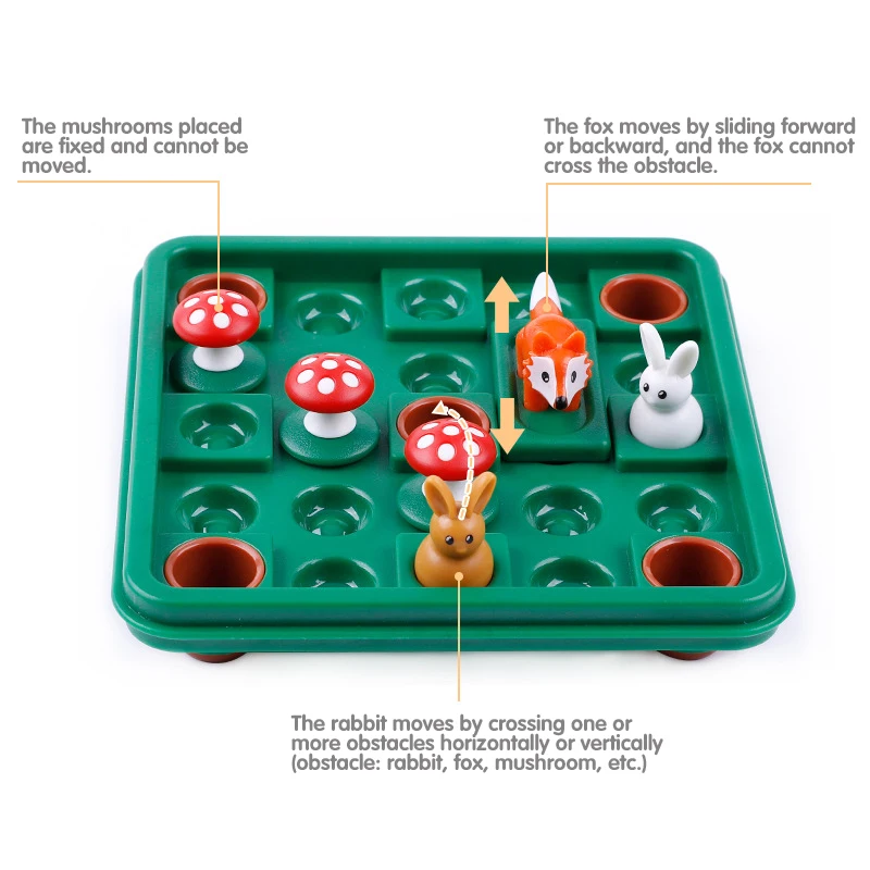 60 вызов с решением детские игрушки прыжки кролик логическое мышление игра умная