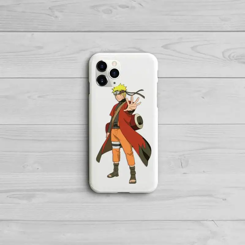 

Anime Naruto Uzumaki Phone Case Candy Color White for iPhone 11 pro XS MAX 8 7 6 6S Plus X 5S SE 2020 XR