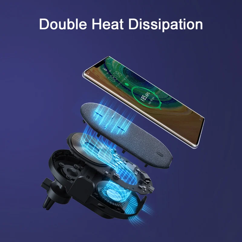 Оригинальное беспроводное автомобильное зарядное устройство HUAWEI SuperCharge 27 Вт для