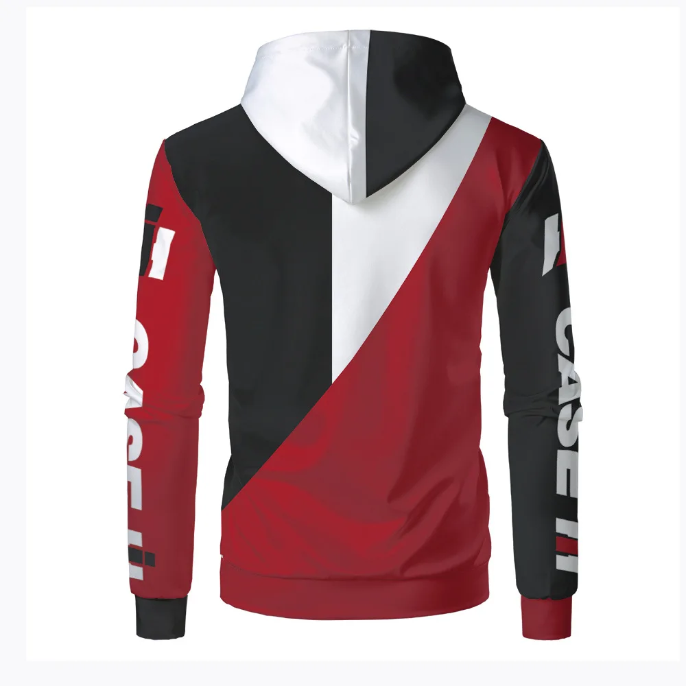 

Men's Spring And Autumn Pullover High Quality 3D Hoodie Caseih Tractor DIY Logo Jacket Harajuku Hooded Pullover Jacket