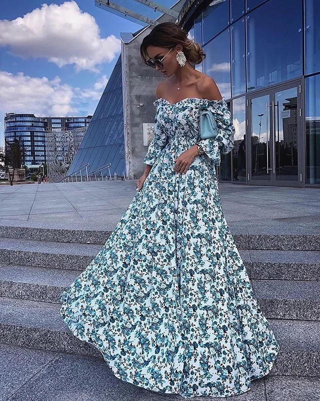 

Linglewei New Spring and Summer Women's Dress sexy one shoulder dress