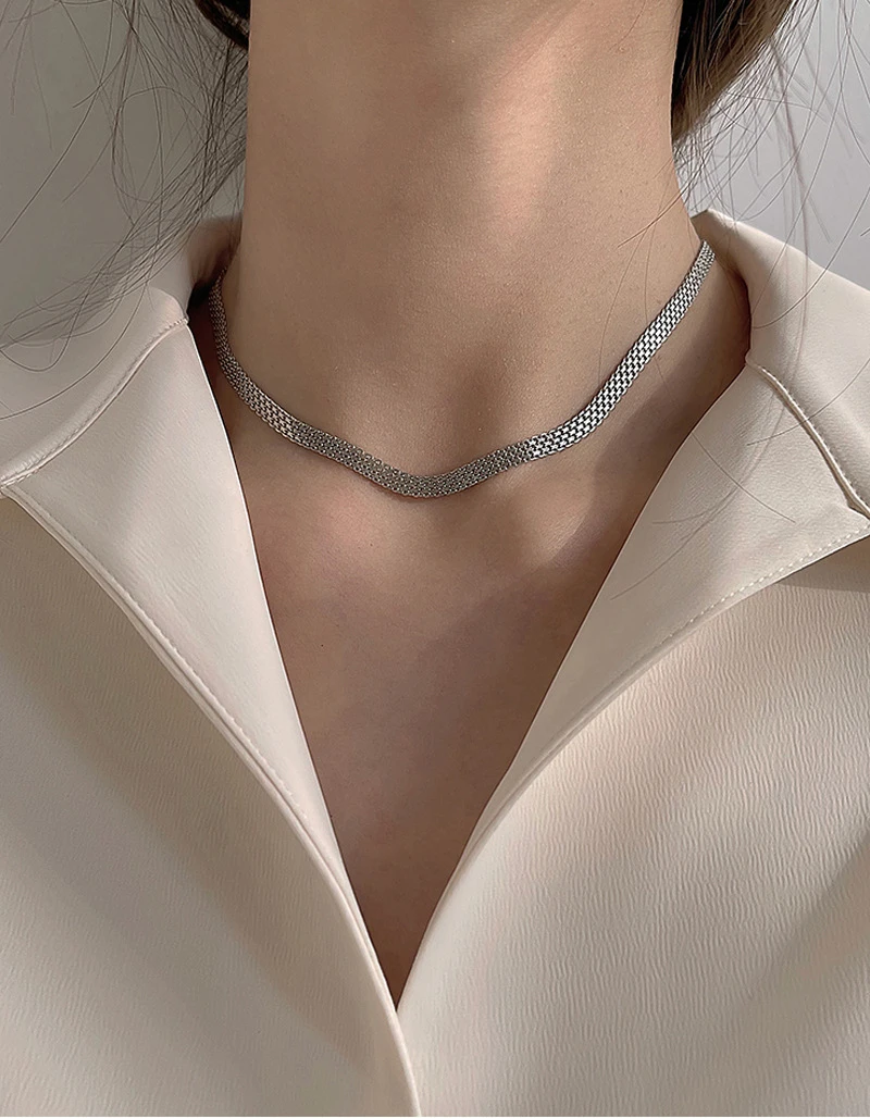 S925 серебристого цвета Женская цепочка на шею; Ожерелье 5,5 мм, на каблуке-столбике и украшениями в виде цепочек и кругов из бисера колье Femme старинные ювелирные изделия аксессуары вечерние подарки S925 серебристого цвета Женская цепочка на шею; Ожерелье 5,5 мм, на каблуке-столбике и украшениями в виде цепочек и кругов из бисера колье Femme старинные ювелирные изделия аксессуары вечерние подарки