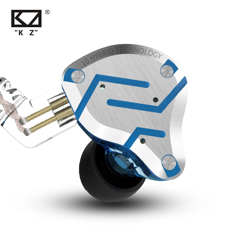 Плотным верхним ворсом KZ ZS10 профессиональные наушники 4BA + 1DD Гибридный в ухо Hi-Fi