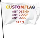 Индивидуальный флаг 3x5 футов, баннер с логотипом, свободный дизайн, 100D полиэстер, печатное украшение, Спортивная реклама, латунные люверсы для помещений и улицы