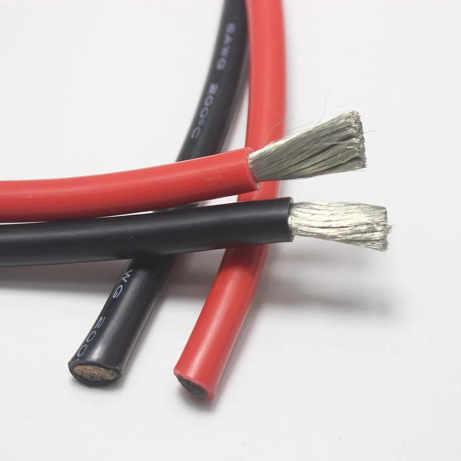 1 метр красный + Черный силиконовый провод 12AWG 13AWG 14AWG 16AWG 18AWG 20AWG 22AWG термостойкий